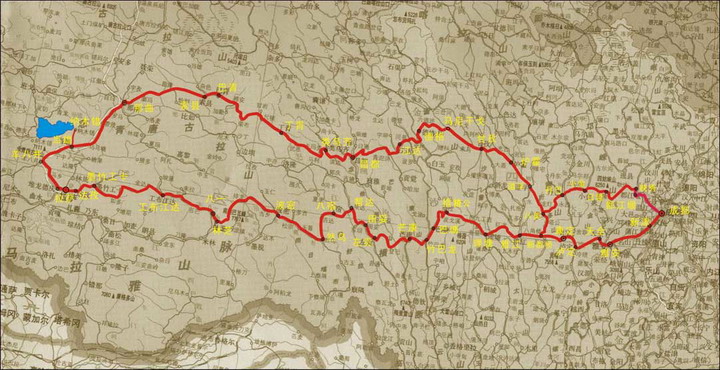 川藏公路大环线地图